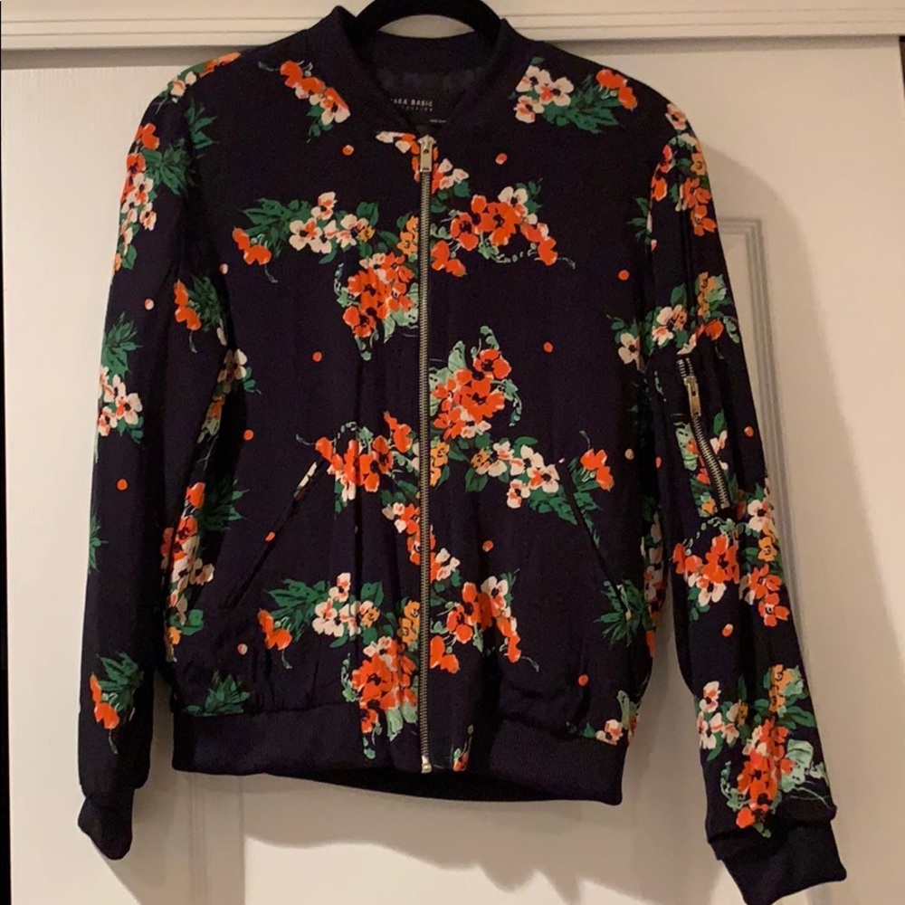 Navy Floral Jacket